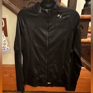UA AllSeasonGear Black Zip Up Jacket Women’s Medium Thumbholes Great Condition